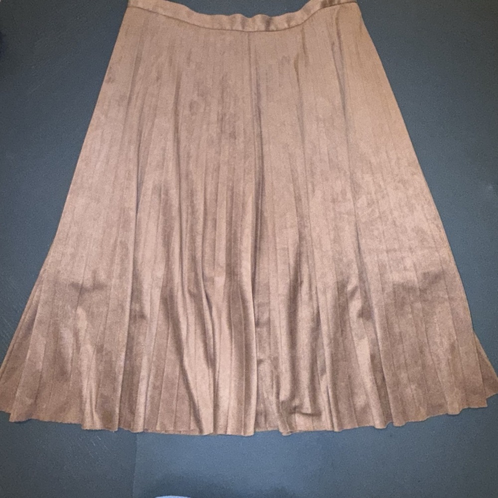 Bagatelle Collection Skirt XL Brown Faux Suede A Line Midi Boho Hippie Fairycore